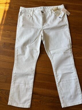 Banana Republic Women's Straight-Leg White Jeans